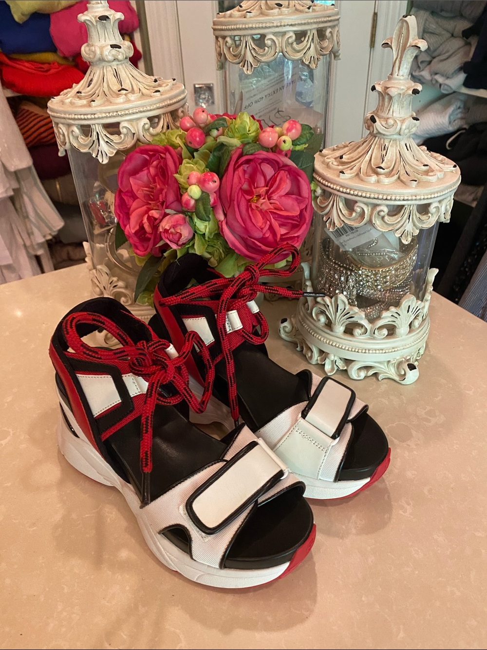 Michael Kors platform tennis shoes